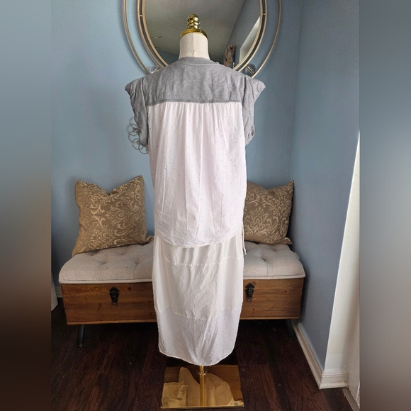 3.1 Phillip Lim Combo Tiered Sweatshirt Midi Dress - Picture 5 of 10